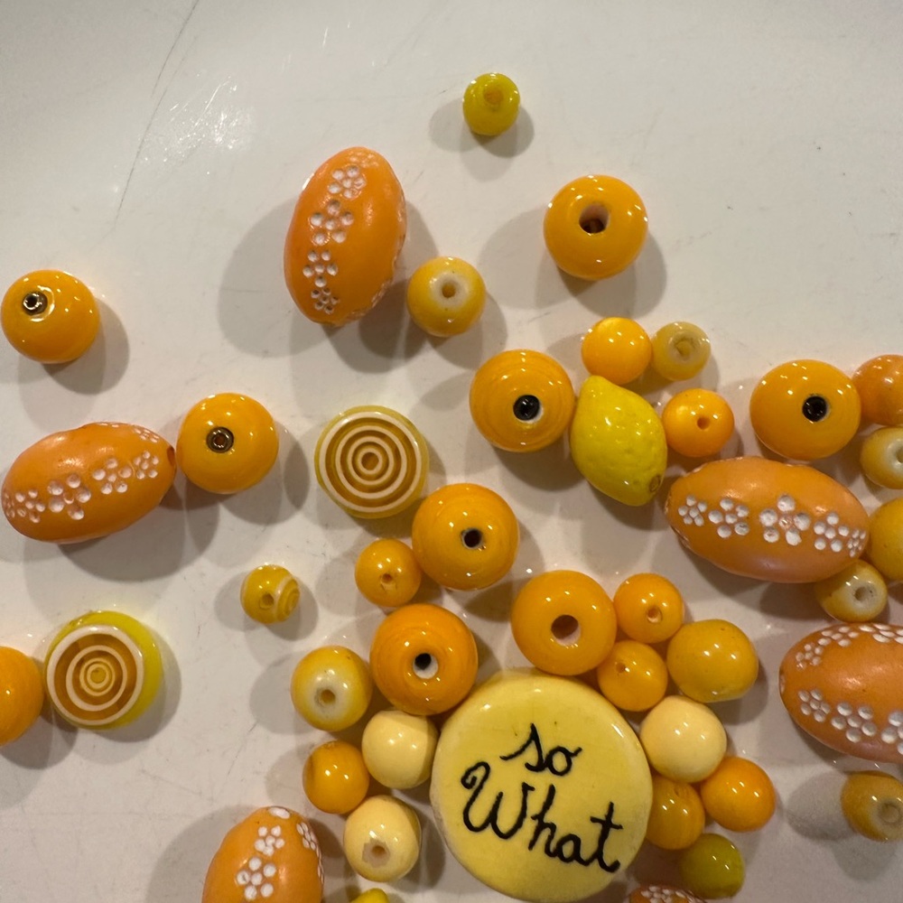 Orange and Yellow Bead lot for jewelry making - Picture 7 of 10